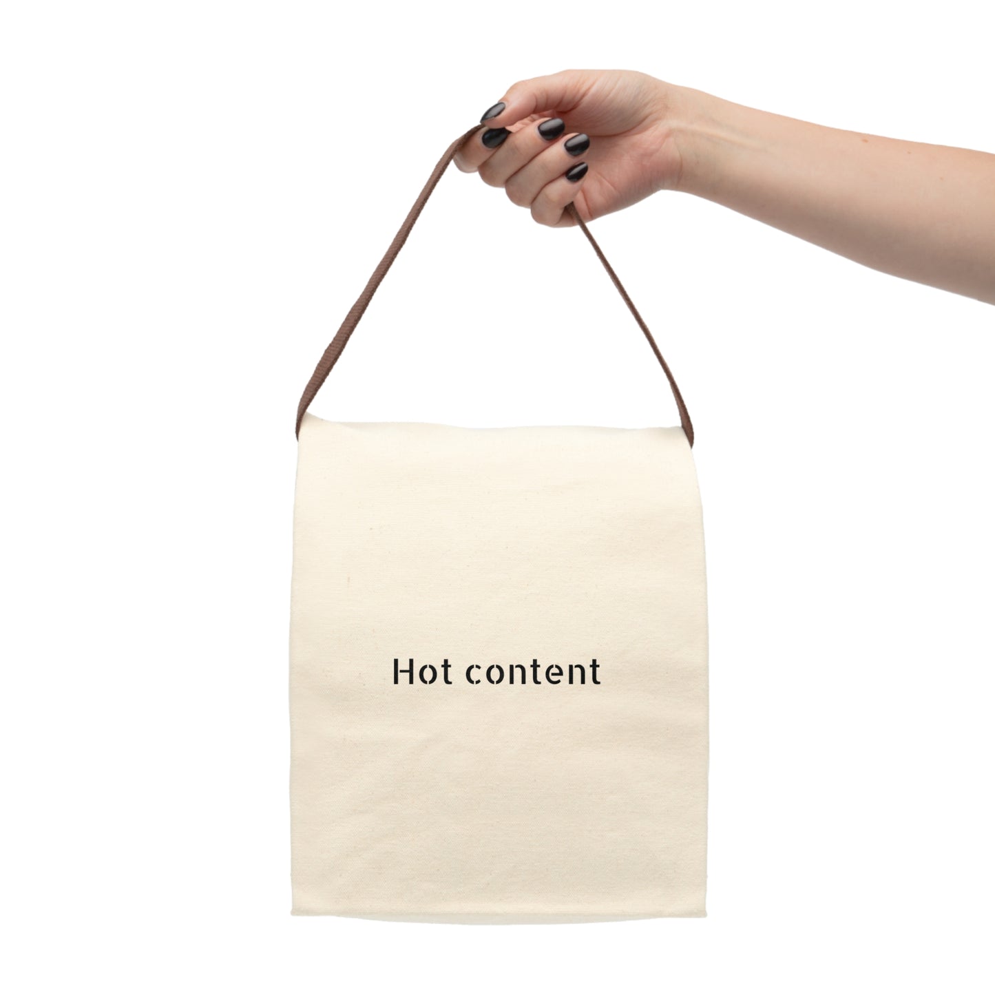 Hot Canvas Lunch Bag With Strap