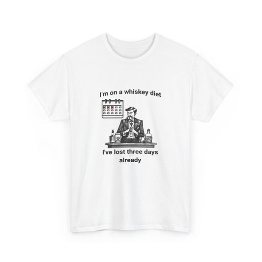 Whisky diet White Heavy Cotton Tee